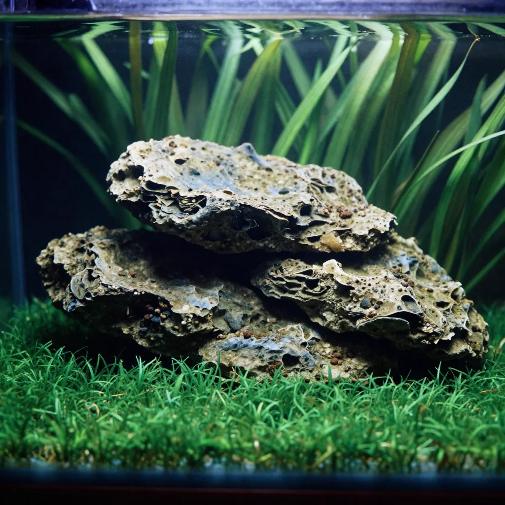 Akvaskaping med landskap